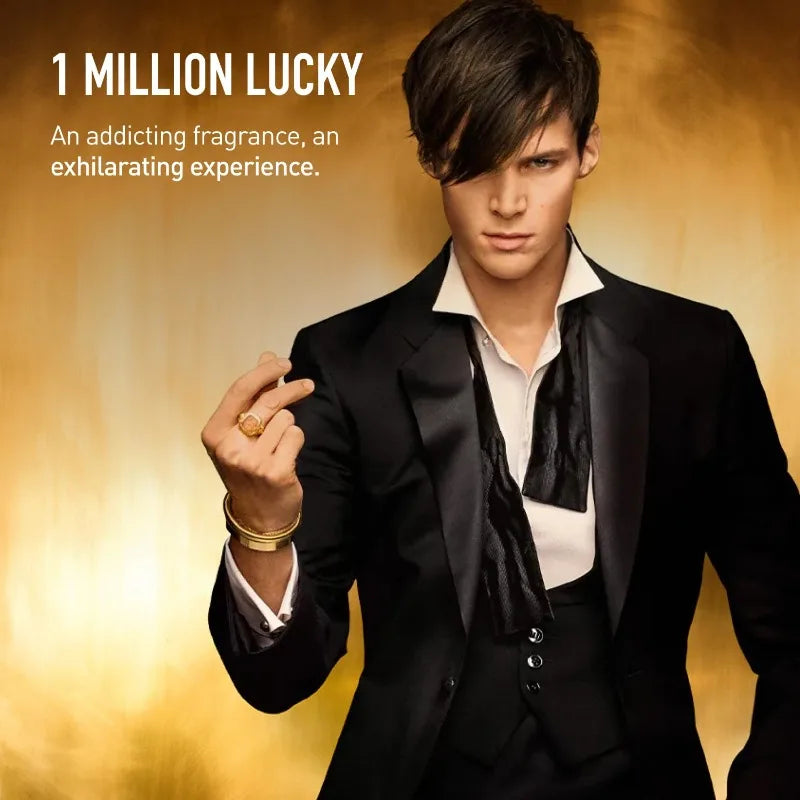 Rabanne 1 Million Lucky Prive Eau de Parfum for Men 100 ML Original Arab Perfumes Lasting Woody Perfume Pheromones 3.4 Oz Makeup