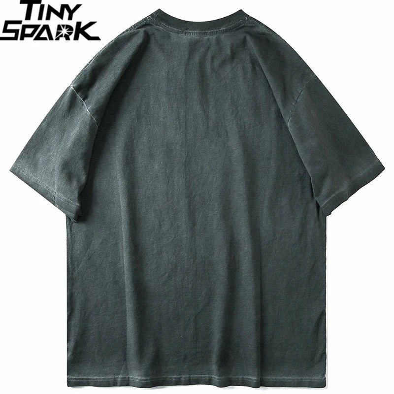 Men's Hip Hop Evil Eye Print T-Shirt - Cotton Streetwear Tee