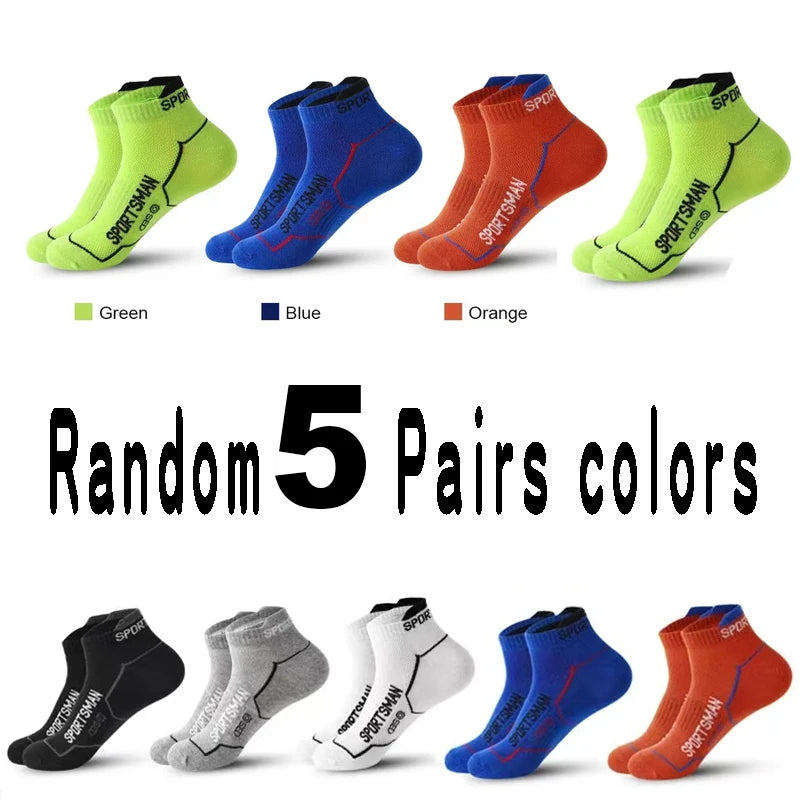 Men's Breathable Athletic Ankle Socks - 5/10 Pairs Pack
