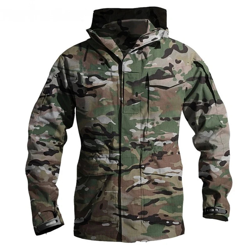 ARCHON.TX M65 Tactical Windbreaker - Waterproof Military Jacket with Hood & Multi-Pocket
