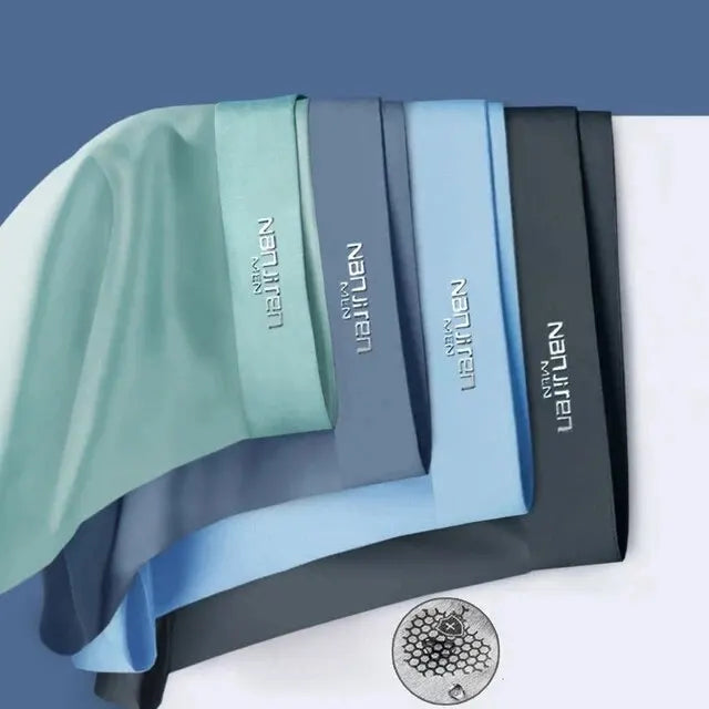 Men's Premium Ice Silk Boxer Shorts - 4 Pack