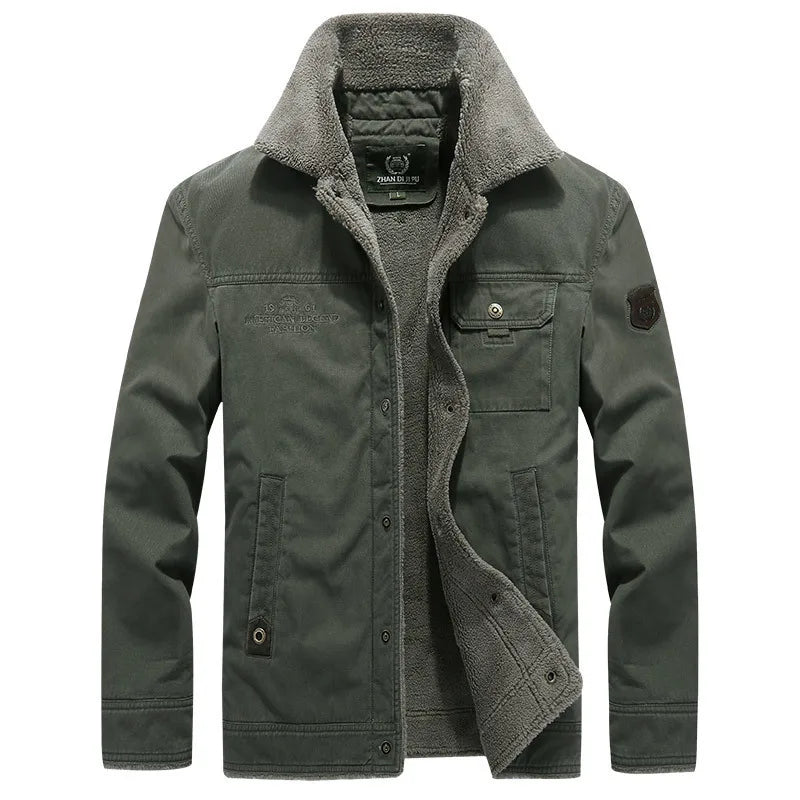 FGKKS 2024 Outdoor Casual Jacket For Men Plus Fleece Slim-Fit Fashion Coat High Quality Design Streetwear Jacket For Men