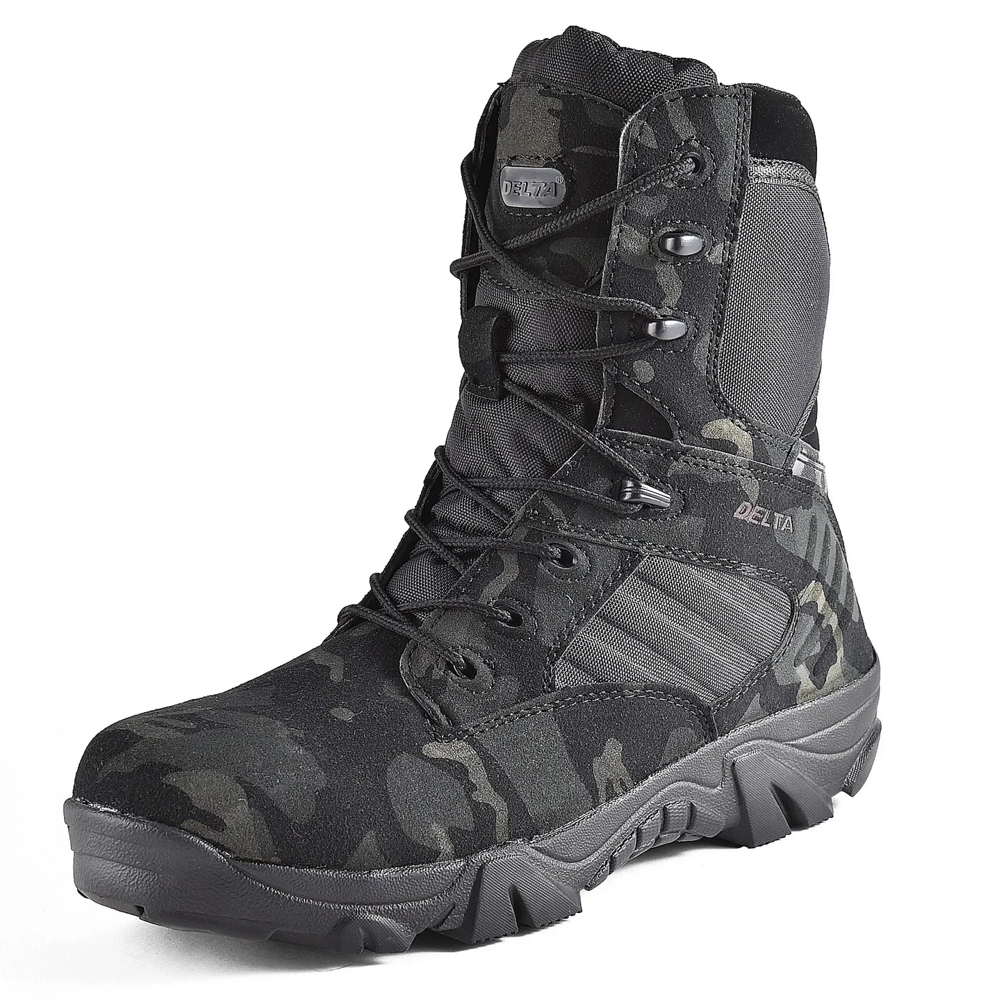 TOMITANY Men's Tactical Ankle Boots - Winter Leather Combat Work Boots
