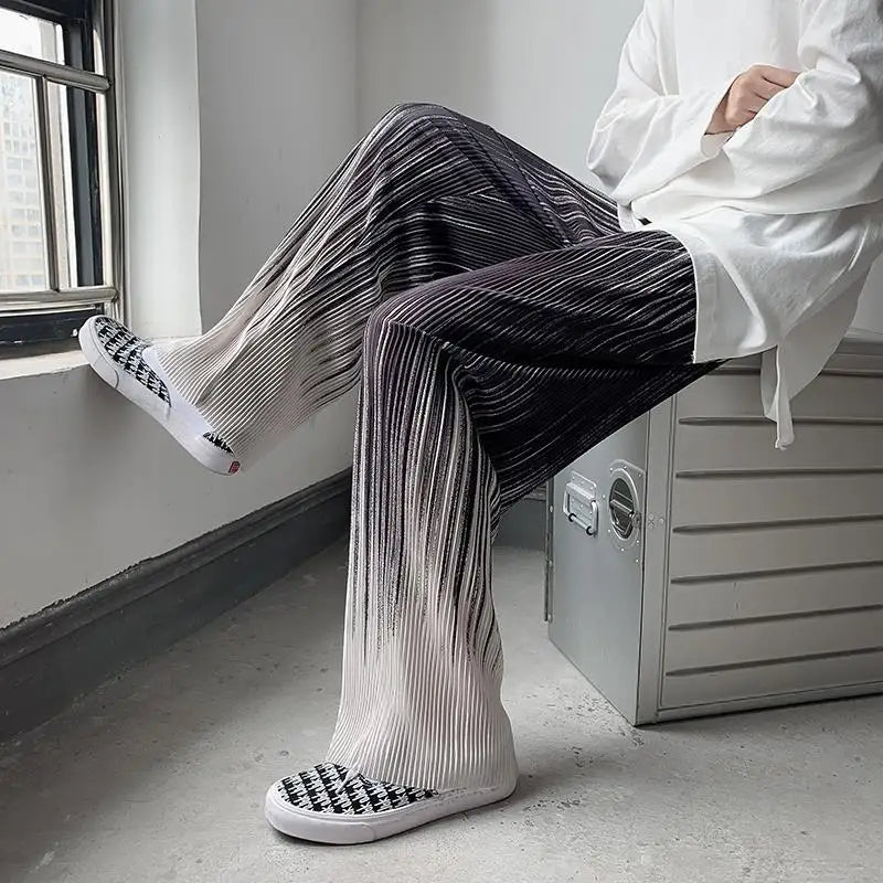 Men's Wide Leg Casual Pants - Vintage Streetwear Style