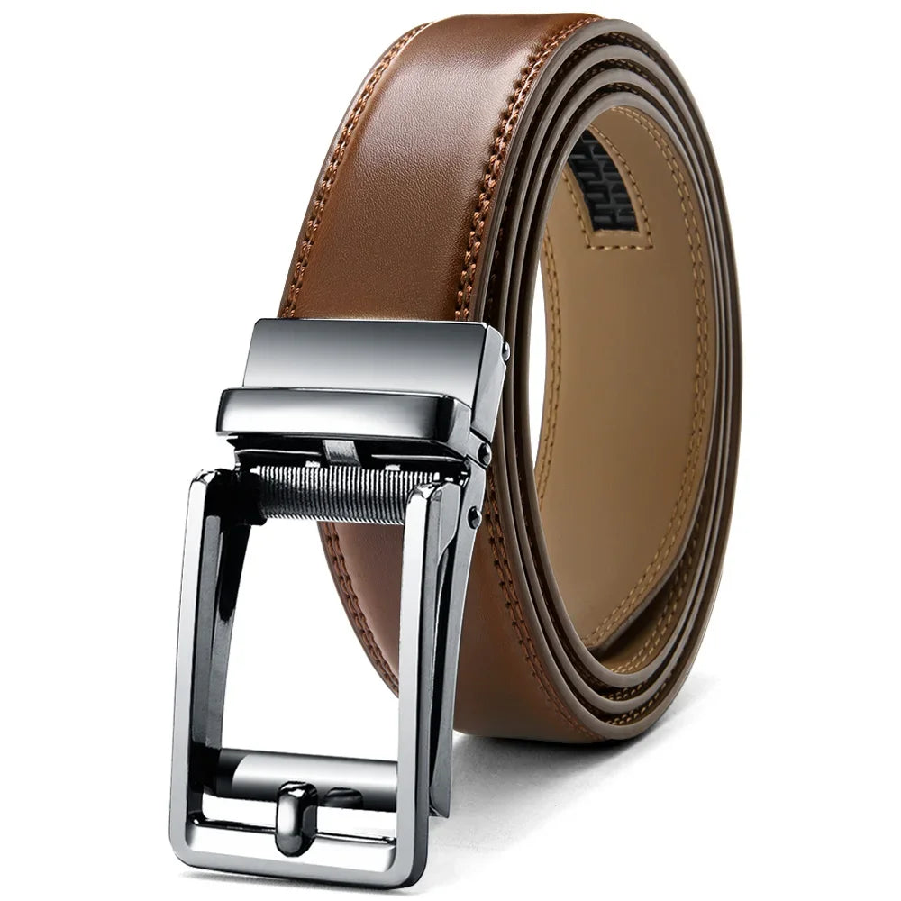 Men's Automatic Buckle Genuine Leather Belt