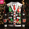 3D Printing Happy Christmas Long Sleeve T Shirt Suit Lapels Christmas Cosplay Graphic  Long Sleeve Crew Neck Shirt Mens Clothing