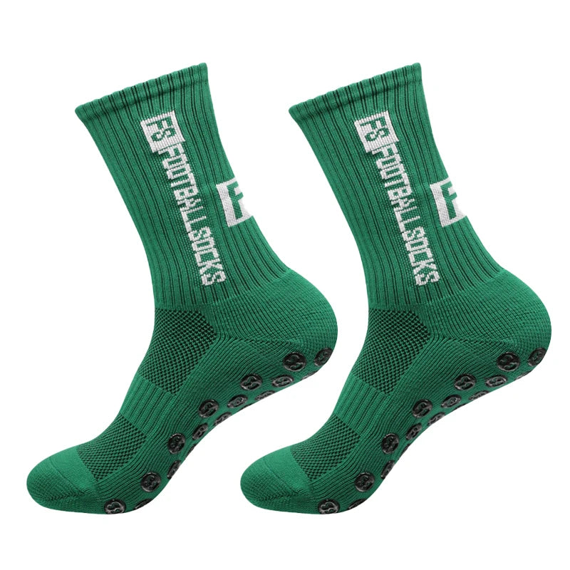 Professional Football Grip Socks - Anti-Slip Cotton Soccer Socks for Men