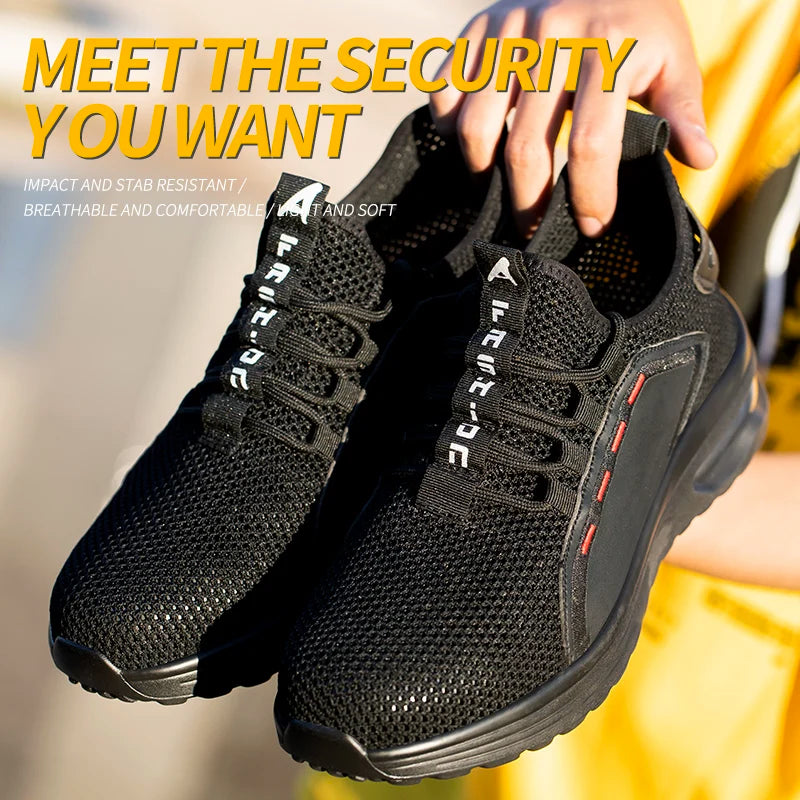 Professional Steel Toe Safety Shoes - Puncture-Proof Work Footwear
