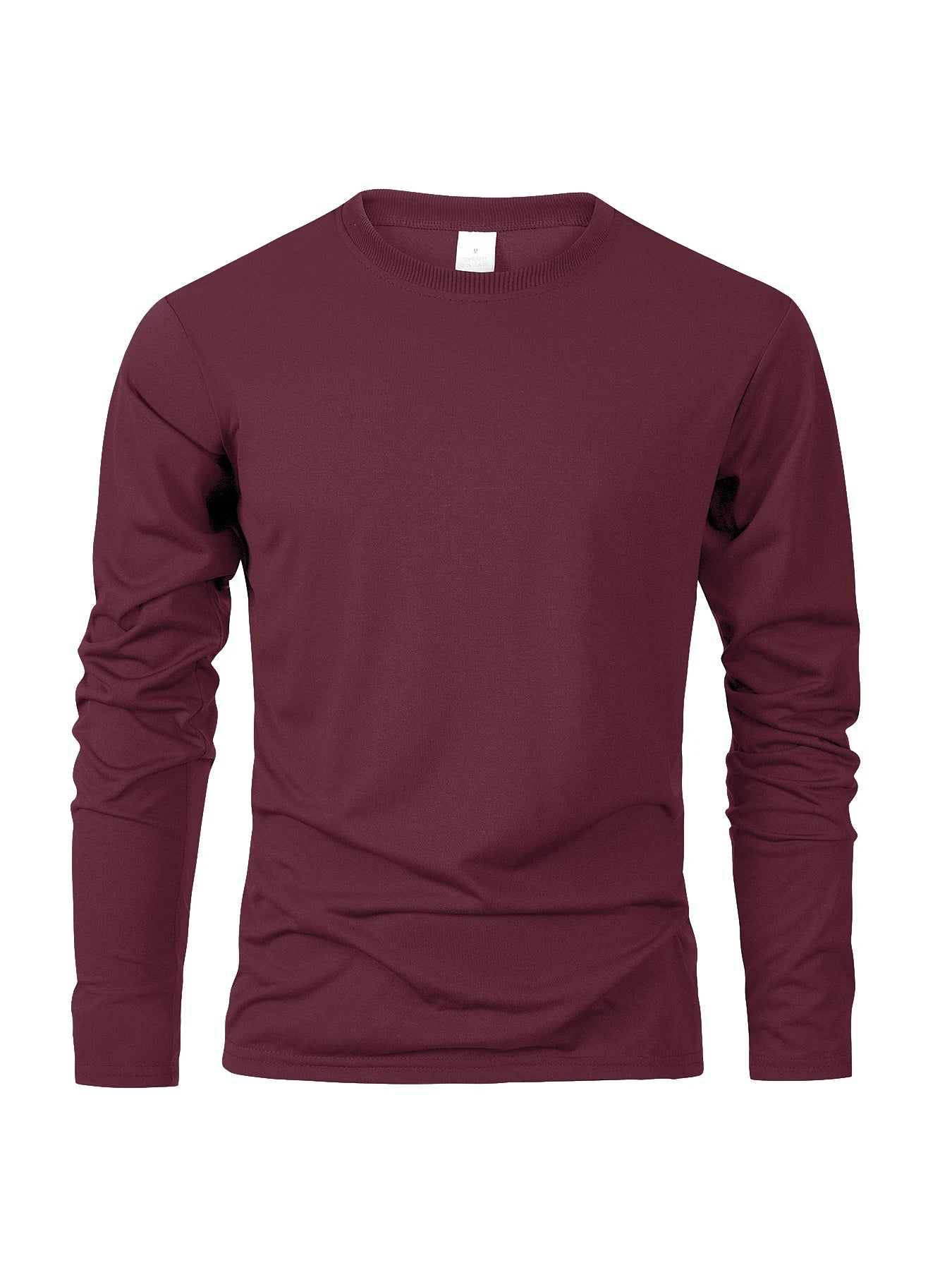 Men's Long Sleeve Casual Round Neck T-Shirts Moisture Wicking Sports Tees Male Tops
