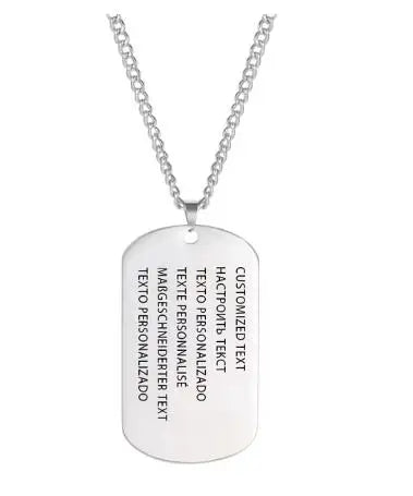 ZHHBEIFYCN Custom Military Army Dog Tag Necklace Stainless Steel Personal Name Chain - Engraved Identity For Soldiers