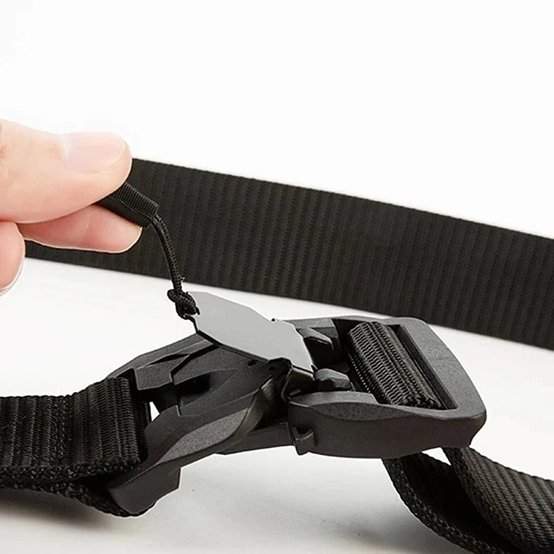 Premium Tactical Belt with Quick-Release Magnetic Buckle - Unisex Nylon Sports Belt