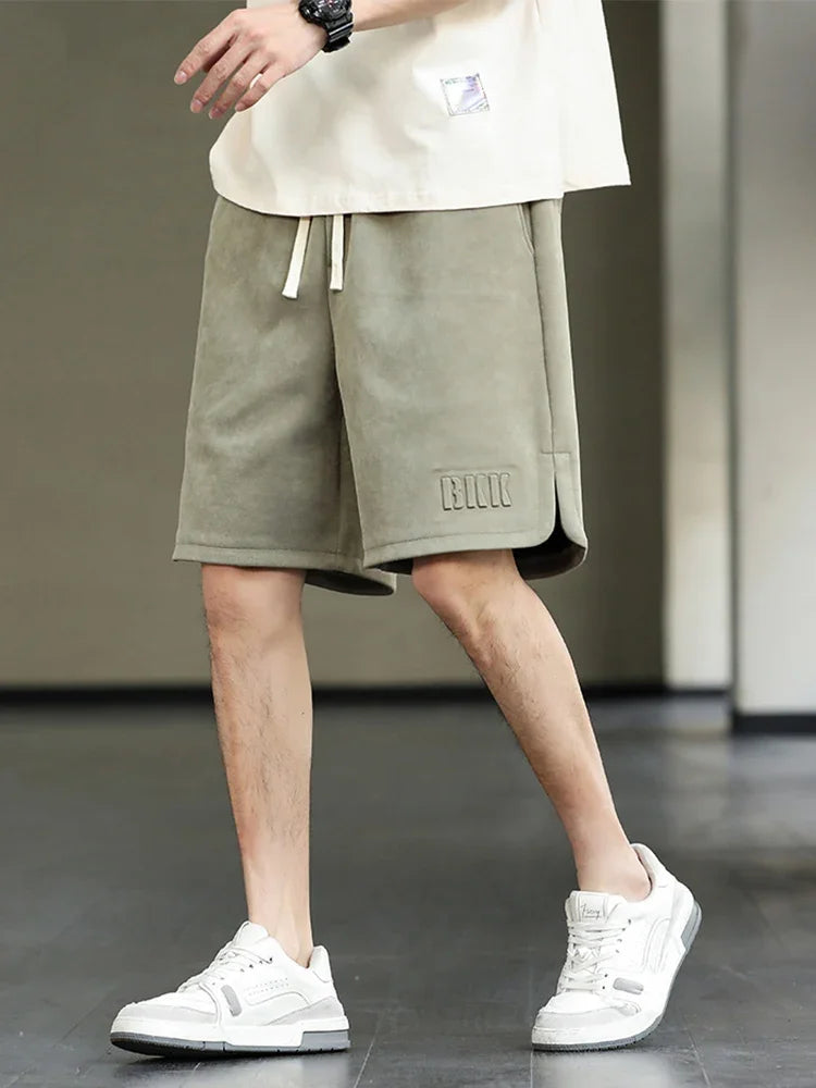 Men's Baggy Sweat Shorts - Drawstring Streetwear Casual Pants