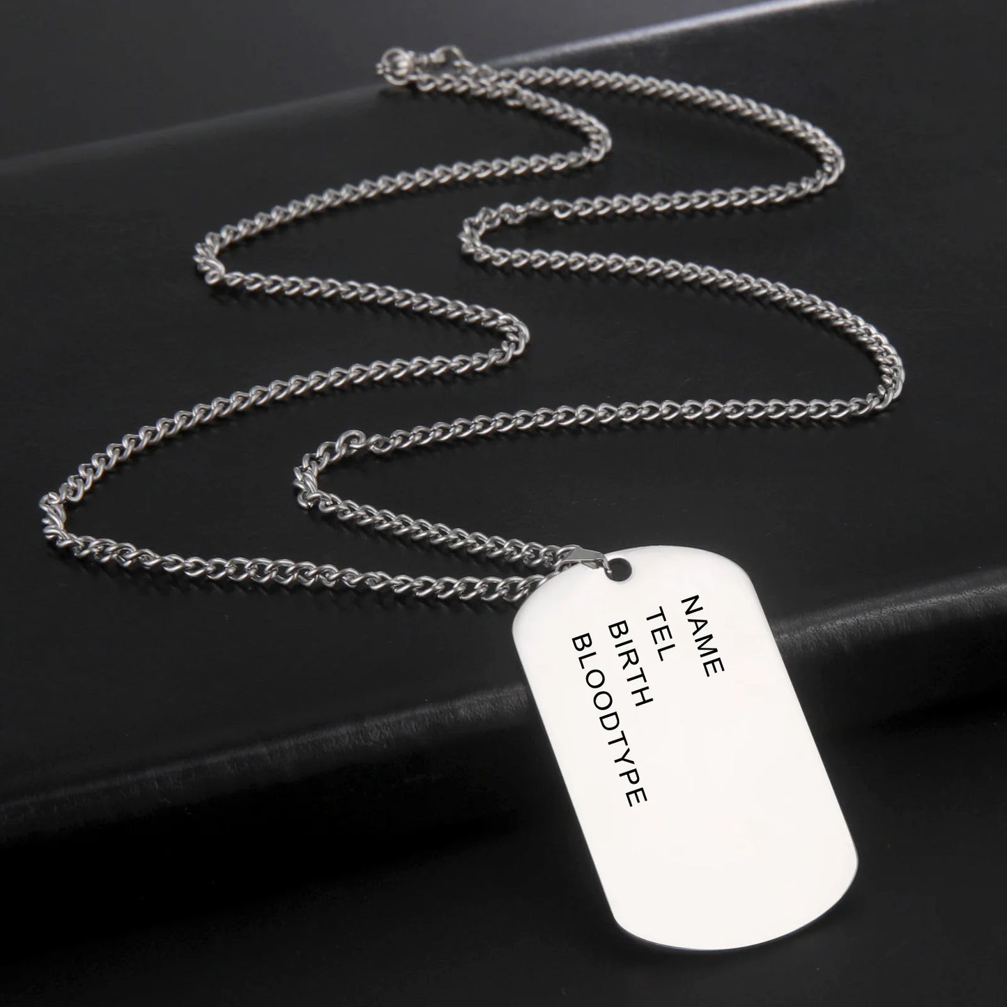 ZHHBEIFYCN Custom Military Army Dog Tag Necklace Stainless Steel Personal Name Chain - Engraved Identity For Soldiers