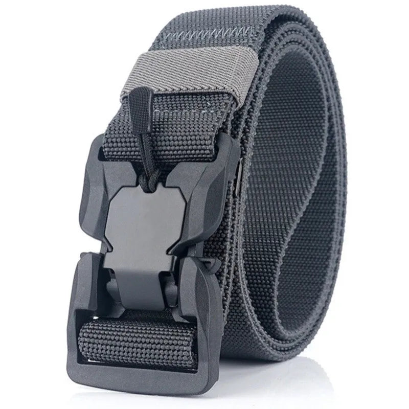 Premium Tactical Belt with Quick-Release Magnetic Buckle - Unisex Nylon Sports Belt