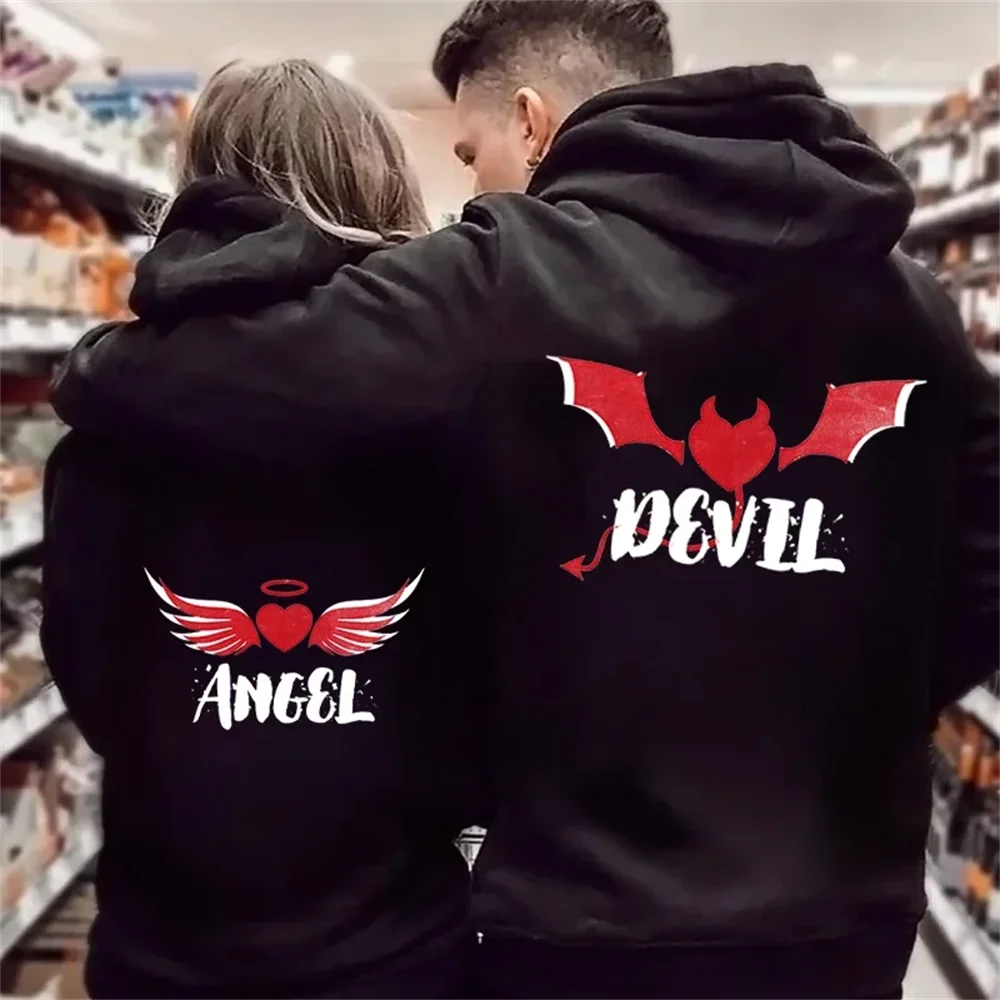 Angel and Demon Matching Couple Hoodies Set