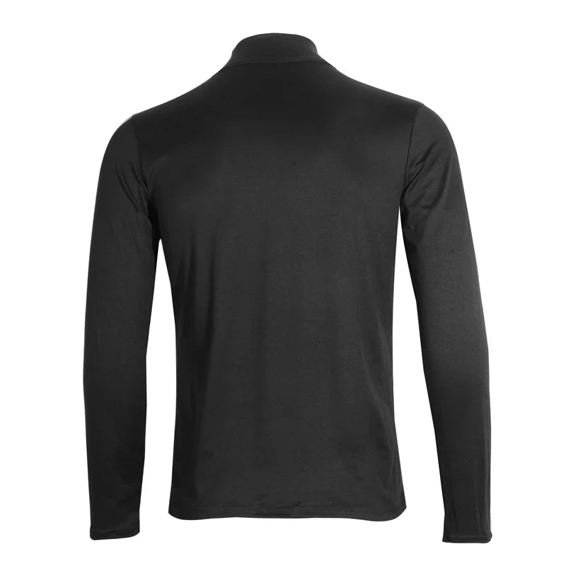 Men's High Neck Long Sleeve Solid Color Fashion T-Shirts Slim-Fit Tops